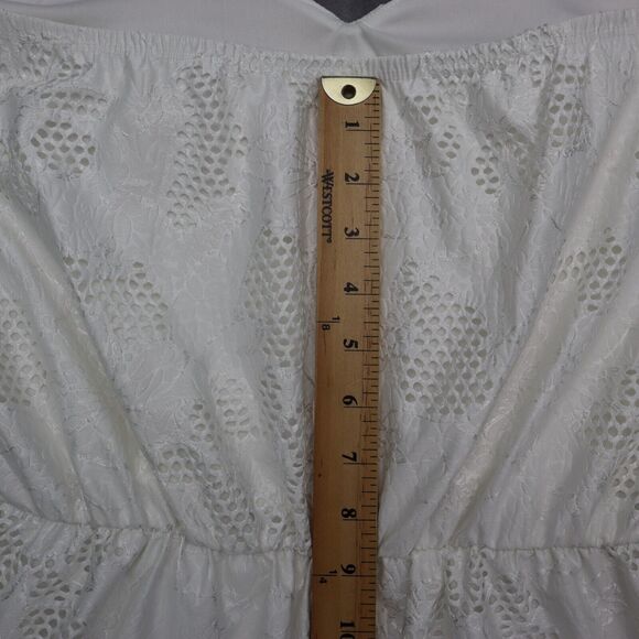 Jacaranda Jumpsuits Womens L White Strapless Floral Print Sweetheart Pullover - Picture 4 of 16